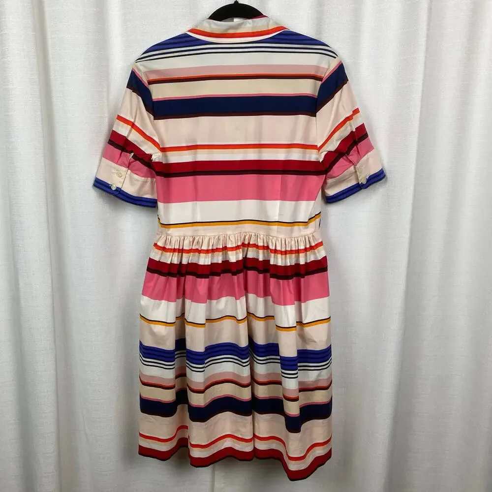 Kate Spade New York Spice Things Up Berber Stripe Shirt Dress Sz.4 - Picture 11 of 16